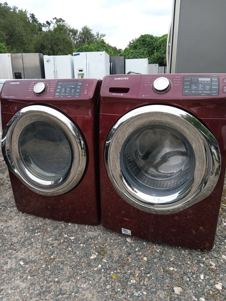 Samsung Front Load Washer And Dryer Set Both Works Good 