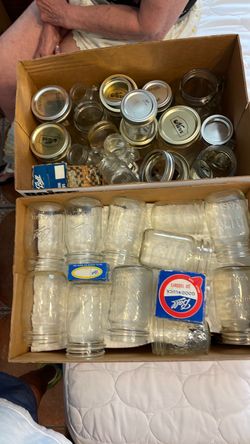 Mason jars three boxes