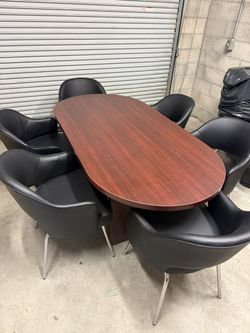 Conference/Poker Table With Chairs