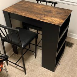 Kitchen Table Two With Chairs And Two Shelves 