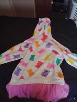 Cute gummy bear hoodie with a tutu