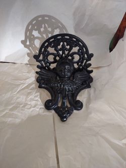 CAST IRON ANGEL WALL HANGING Antique