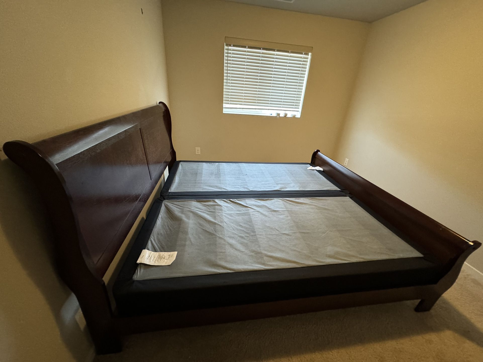 Bed With Spring Box King Size
