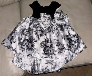 Bonnie Jean Girls Black & White Floral Party Dress Size 2T
