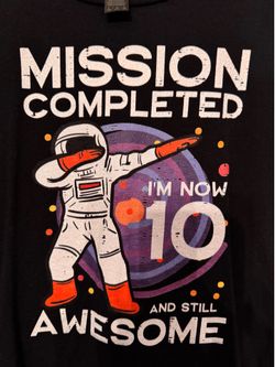 KIDS BIRTHDAY T SHIRT SIZE 10 L $2