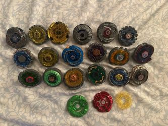 Beyblade Collection Lot of 18 + case