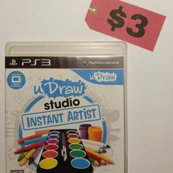 PS3 Playstation UDraw Studio Instant Artist THQ Video Game 