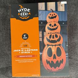 9' Tall Jack Stacked Pumpkins Inflatable Halloween Decoration Orange - Hyde and EEK! Boutique