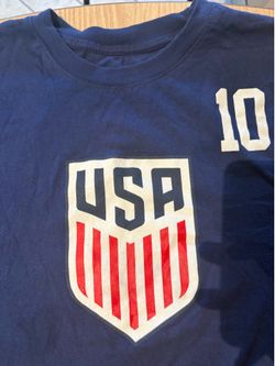 U.S. Soccer USA Pulisic #10 Blue White Red Soccer Shirt Men's Size M