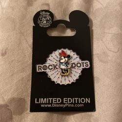 Disney Parks 2018 Minnie Mouse “Rock The Dots” 3-D Pin LE 3000