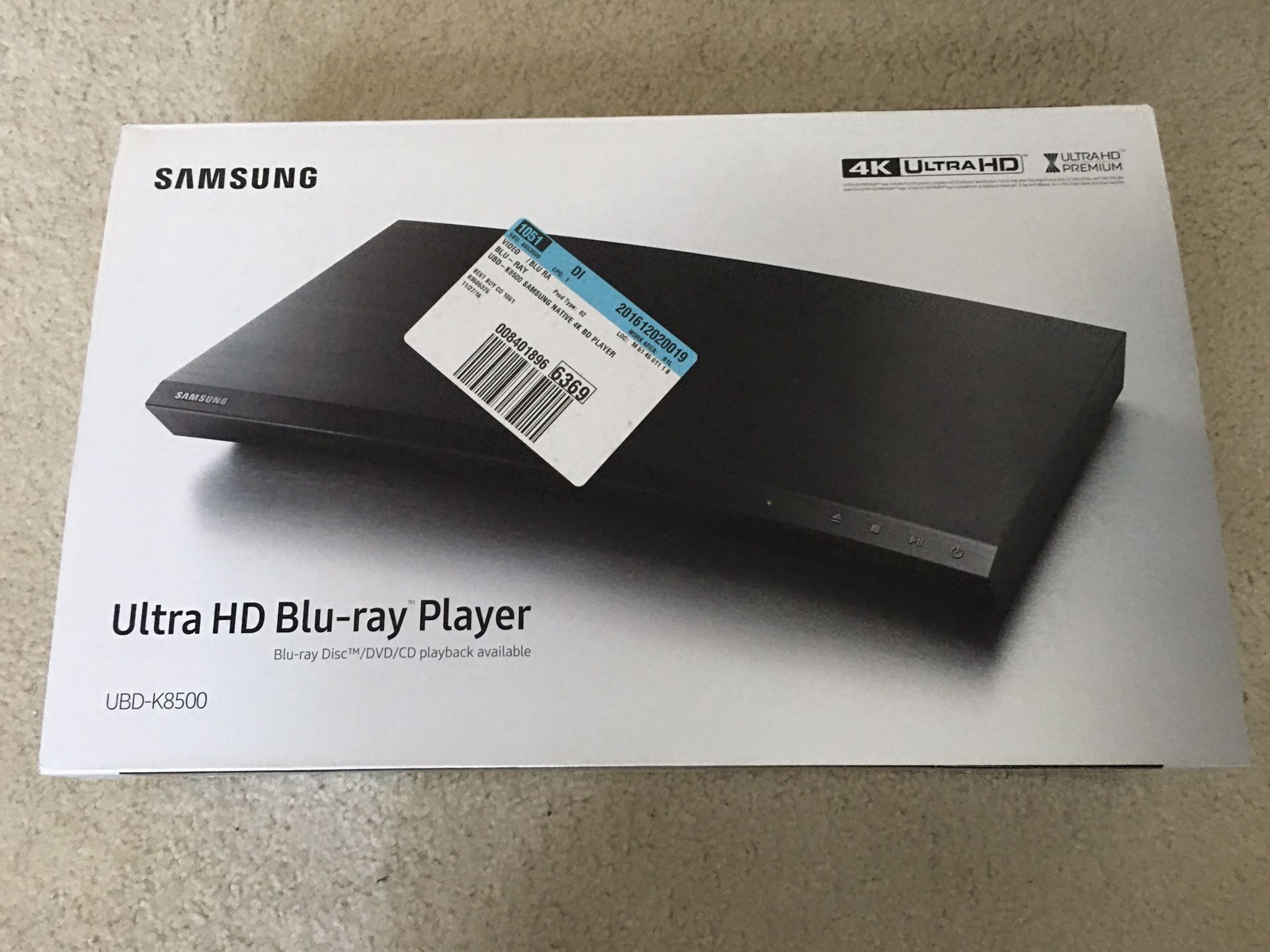 Samsung 4K Ultra HD Blue Ray Player UBD-K8500 (Can Deliver)(Works Great)