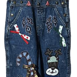 Girls Christmas Overalls