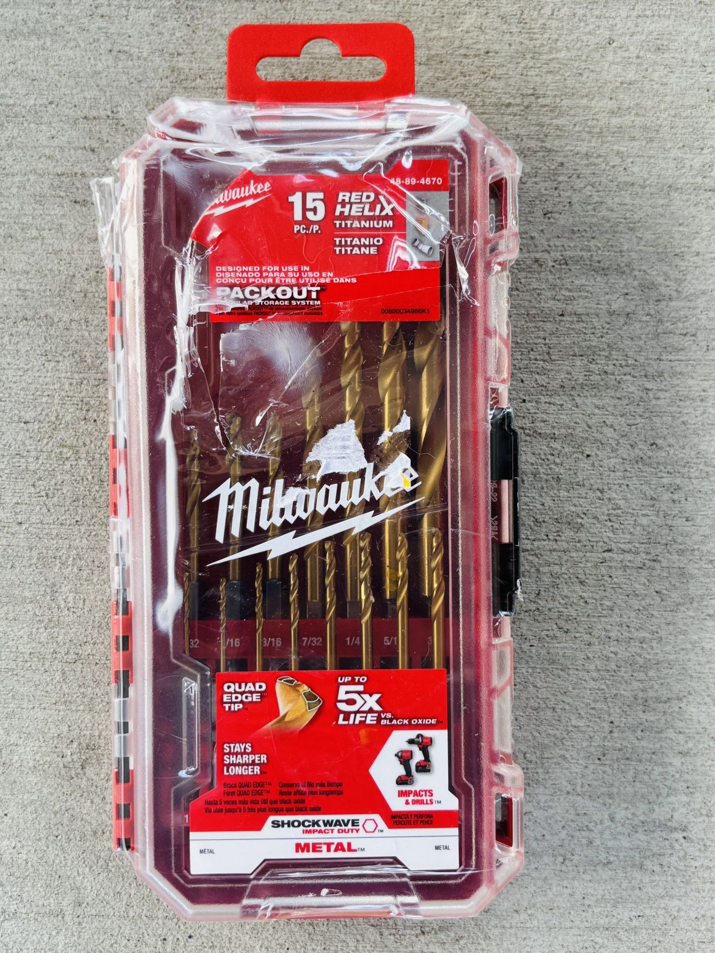Milwaukee SHOCKWAVE Impact Duty Titanium Drill Bit Set (15-Piece)