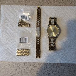 Elgin Crystal Watch + Bracelet