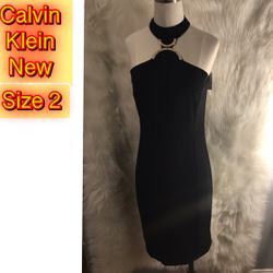 Calvin Klein Brand New sleeveless little black dress 2