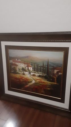 Beautiful picture with two candle holders