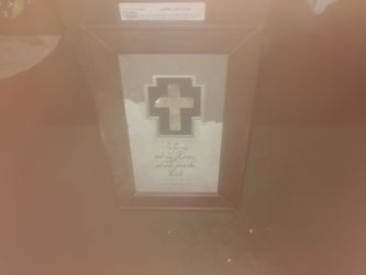 Framed Cross Religious Wall Art