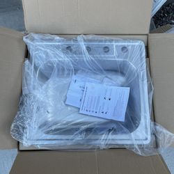 Glacier Bay 25 in. Drop in Single Bowl 20-Gauge Stainless Steel Kitchen Sink 