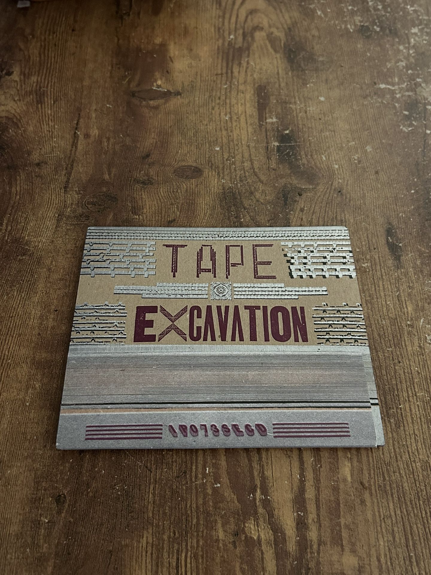 Tape Excavation CD Silver Edition Savage Republic Bruce Licher IPR Letterpress