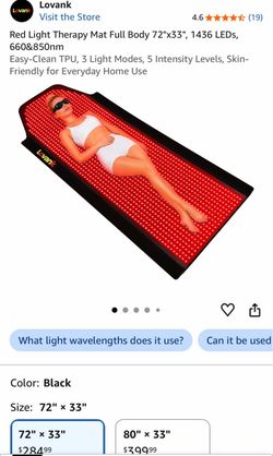 Red light therapy mat