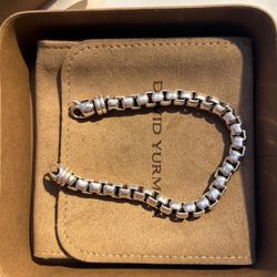 Authentic David Yurman Box Chain Bracelet Extra Large 7.3mm 8“ Sterling Silver