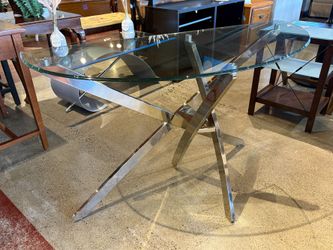 MAGNUSSEN Zila Demilune Sofa Table w/ Tempered Glass
