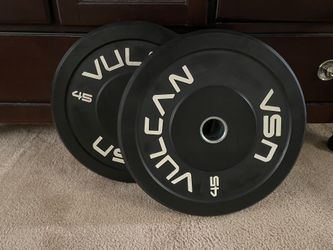 45 lbs Vulcan Bumper Plates (pair)