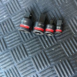 Milwaukee Shockwave 1/4, 3/8 and 1/2 in. drive X 3/8 in. SAE Adapter Socket Adapter Set 4 pc