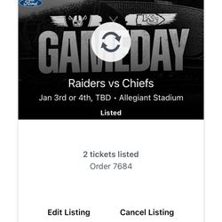 Raiders vs Chiefs Tickets 