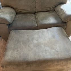Loveseat & Giant Ottoman