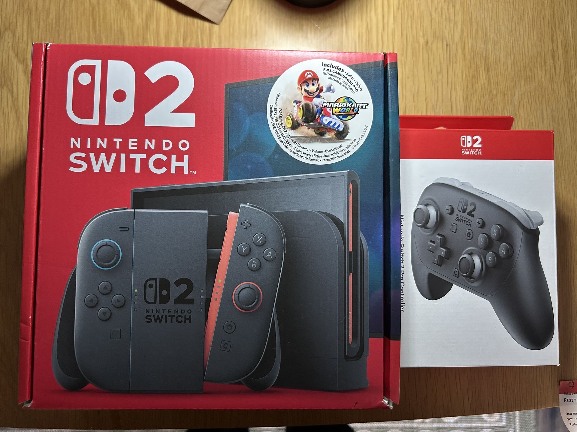 Switch 2 Mario Kart World Bundle With Pro Controller