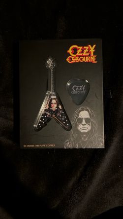 Ozzy Osbourne Guitar & Pick Collection .999 Pure Copper LIMITED EDITION