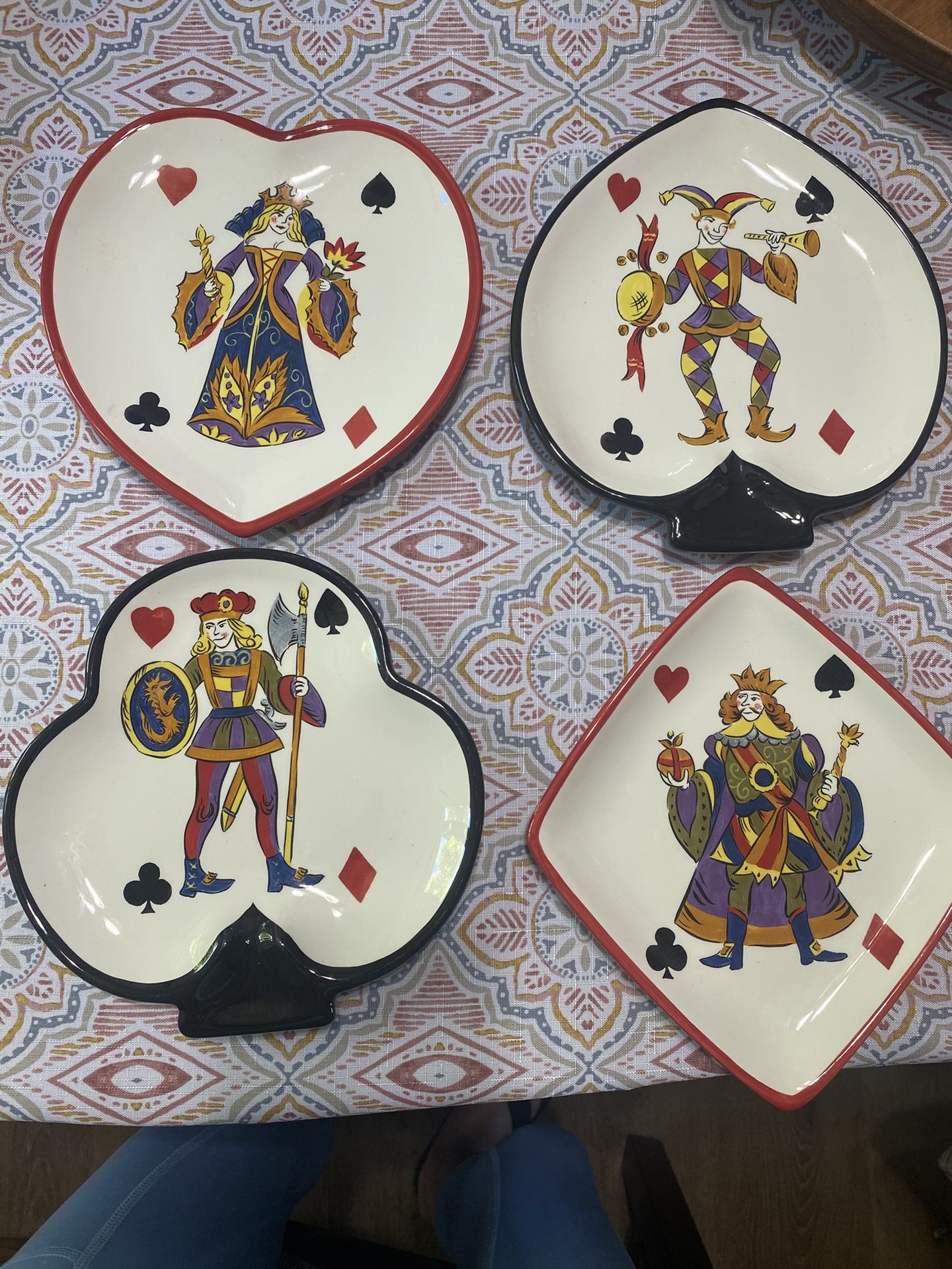 Vintage Card Themed Snack Dishes