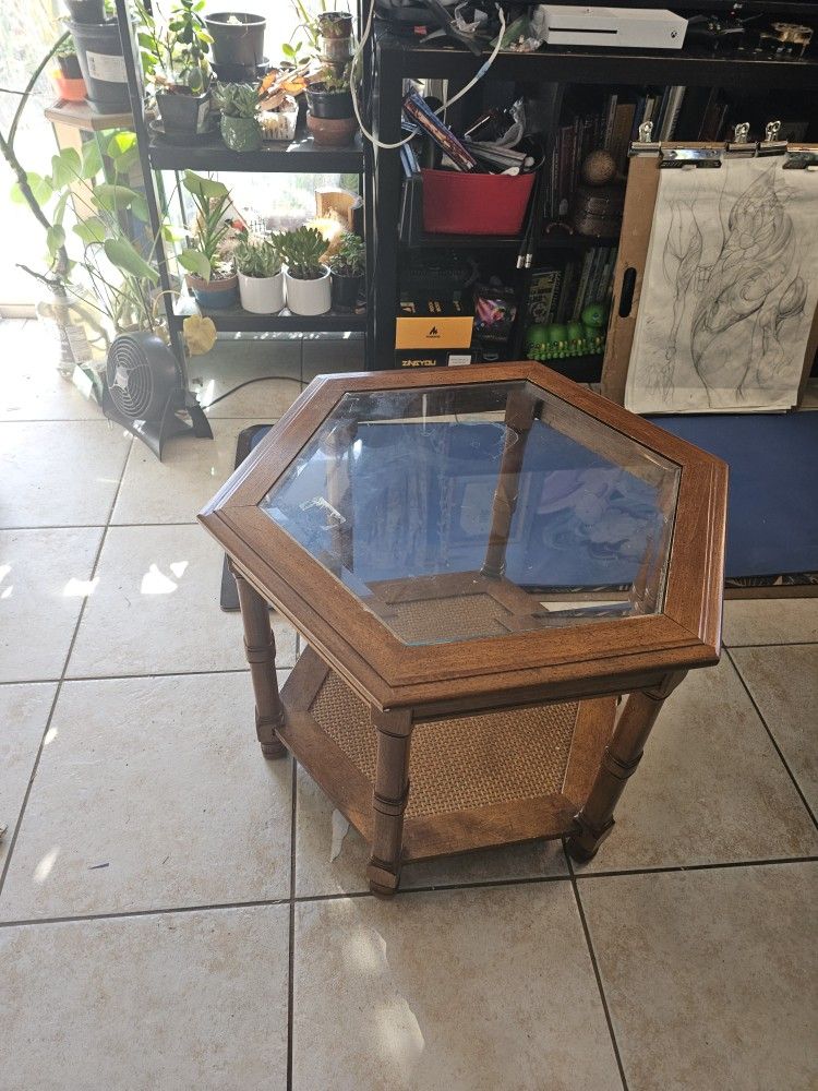Hexagon End Table Coffee Table $50 Obo