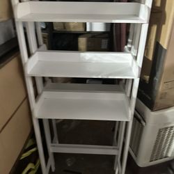 White Shelf & Book Shelves 