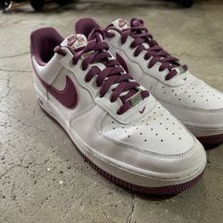 Nike Air Force 1’s, Men’s, Size 10, White/Dark Lilac