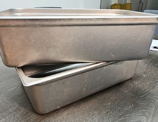 Bandeja para mesa de vapor, acero inoxidable. 2 bandejas disponibles y 1 Perforada de 4" Profundidad