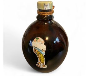 Vintage 1L Gusano Rojo Mezcal De Oaxaca Brown Glass MEXICO 1/2 L, Rare Sealed