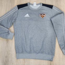 Houston Dynamo Adidas Men's Pull Over Gray Size Medium Sweater