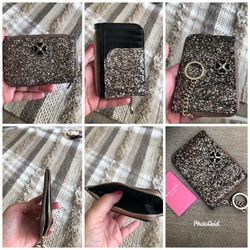 Kate spade glitter card holder wallet