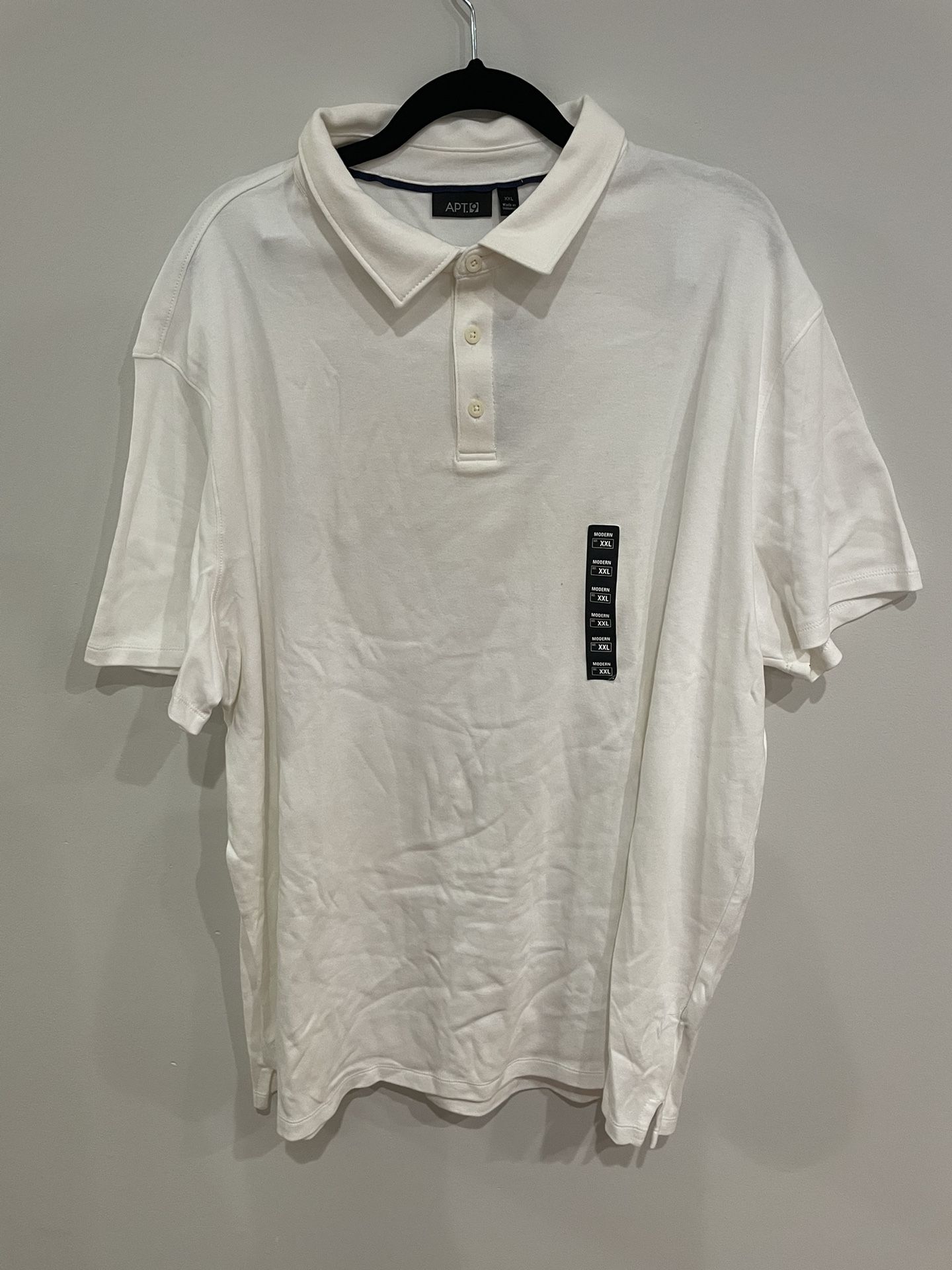 Apt 9 New White Short Sleeve Polo Mens XXL New With Tags