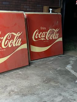 Coke cola very large signs