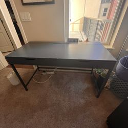 Desk With 2 Drawers + Cable Management Compartment