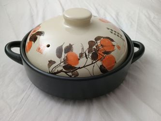 78 OUNCE CERAMIC COOKING POT WITH LID