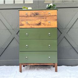 MCM Refinished Tall Dresser