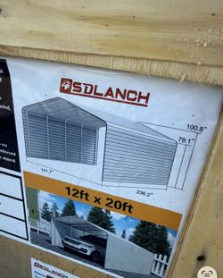New 12x20 Carport Metal With Sidewalls