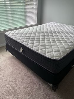Queen size Mattress, Boxspring & Bedframe