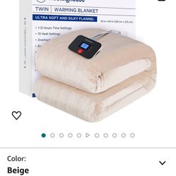 Westinghouse Electric Blanket Twin Size, Super Cozy Soft Flannel 62" x 84" Heated Blanket with 10 Fast Heating Levels & 1-12 Auto-Off, Machine Washabl