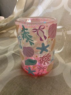 15oz Glass Glitter Snowglobe Tumbler