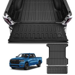 AOMSAZTO 5.7FT Truck Bed Mat & Tailgate Liner Fit for 2019-2026 Dodge Ram 1500 Short Bed Liner (5.7ft,67.4in) Tailgate Mat TPE Replacement for 2026 Do